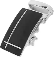 [Generic] Men' Automatic Buckle Leather Belt Buckles, 12, Size