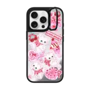 iPhone 16 Pro Mirror Ring Stand Case MagSafe Compatible Popping Love