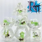 7pcs/Set Snail Slug Polyhedral Dice DND RPG MTG Role Playing Game Tabletop D20