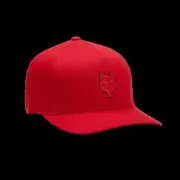 Fox Head Flexfit Baseball Cap Flexfit Hat LFS23 Flame Red