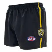 AFL RICHMOND TIGERS "NEW DESIGN" ADULTS FOOTY SHORTS - BRAND NEW