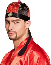 Boland 04219 Hat with Mandarin and Hair Black/Red
