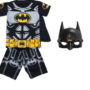 蝙蝠俠兒童服裝短翼免費面具