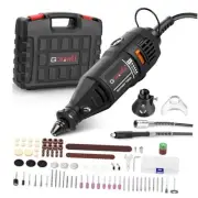 Rotary Tool Kit with MultiPro Keyless Chuck and Flex Shaft -140pcs Black