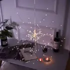 180 LED Firework Outdoor Fairy String Lights 8 Modes Starburst Hanging Décor qm