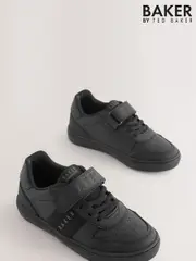 Baker by Ted Baker Boys Back to School Black Branded Tape Trainers (AN3976) | $92