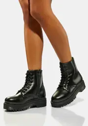 Midnight Fight For It Combat Boots