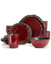 Elama Regency 16pc 3-Tier Stoneware Dinnerware Set