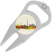 Paris France Golf Ball Marker Divot Repair Tool Bottle Opener