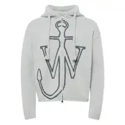 [Jw Anderson] Jw Anderson Anchor-logo Zip-up Cardigan S GREY