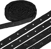 uxcell 8 Yard Snap Button Tape, Polyester Plastic Snap Button Trim, Sewing Press Stud Ribbon Replacement for DIY Craft Clothes Fabric Sewing, Black