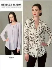 VOGUE SEWING PATTERN 1412 MISSES 16-26 LOOSE-FITTING SHAPED HEM PULLOVER TOPS