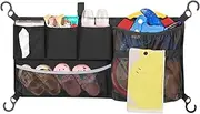 Stroller Cargo Net | Cargo Net Storage Organizer for Strollers | Multi-Purpose Bag Foldable Design with Multiple Pockets for Outdoor Adventures Beach Trips