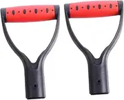 CAXUSD 2pcs Shovel Handle Quick Bender Spades Forks Grip Trowel Hole Planting Tools Garden Edging Edger Lawn Tool Digging Tying Parts Tip Handlebar Grips D Spaded Handle Plastic