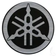 Emblem, Black/Silver, Fits Yamaha Drive, OEM Front Cowl Badge