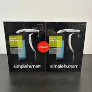 2 Pack Simplehuman Touch-Free Sensor Soap Pump Black 14 Oz NEW Handle Wash