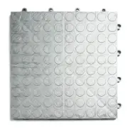 MotorDeck Garage Flooring Tile 12" x 12" Interlocking Modular Coin Alloy 24-Pack