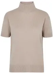 S Max Mara Paola High-neck Wool-blend top - Sand - S (UK8-10 / S) S (UK8-10 / S)