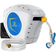 Retractable Wall Mounted Garden Hose Reel 1/2"x100' w/ Auto Retract NEW