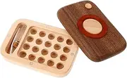 JOINPAYA Box Tooth Box Cleaner Teething Toothbrushes Photo Teething for Holders Coin Toothbrush Keepsake Wipes Toothpick Brown Wooden