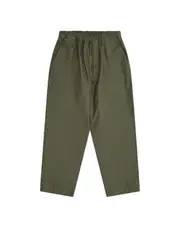 ELASTICATED COTTON DRILL TROUSERS M Green