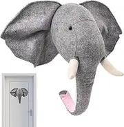 Plush Elephant Head Hanging - Elephant Head Nursery Wall Decoration, Plush Stuffed Elephant Head | Baby Nursery Animal Creative Jewelry Elephant Head Wall Decor for Nursery, Children's Bedroom