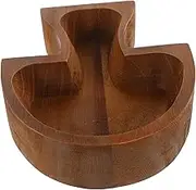 LAPYAPPE Mushroom Shape Wood Plate Snack Serving Tray for Party Decorative Elegant Serving Bowl for Fruits Nuts Cakes Desktop Food Tray