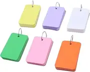 STOBOK 6pcs Binder Ring Cards DIY Study Cards Blank Memo Pads Portable and Easy to Use School Supplies