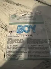 Blue inflatable boy balloon 21’’ balloon new in package baby boy