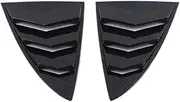 Rear Window Louver Shutter Side Vent Decoration Panel Cover Trim Compatible for Tesla Model 3 2018-2021 Car Accessories(Carbon Fiber Look)