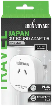 Bon Voyage Travel Adaptor Australia to Japan