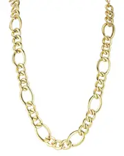 Chloe and Madison 18K Over Silver Chunky Figaro Collar Necklace