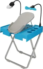 Pedicure Stool with LED Magnifier & Drying Fan, Adjustable Pedicure Stand Beauty