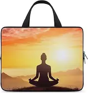 Laptop Case Sleeve Shockproof Computer Carrying Bag Yoga Meditation Notebook Case Cover Laptop Bag Water Resistant Computer Cases Tablet Briefcase for Travel Business 10 Inch, Yoga Meditation, 10inch