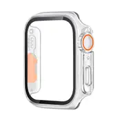 For Apple Watch SE (2nd Generation),44-mm Case,Glass PC Integrated Case,Transparent Orange
