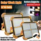 11000mA Portable LED Solar Work Light Camping Flood Light Rechargeable