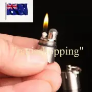 DOLPHIN, MICRO Lighter Fluid Keyring Cylinder Metal Flint Wick Cigarette Lighter