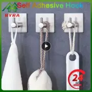 Aluminum Towel Hooks Self Adhesive Wall Coat Racks Rustproof Hook Home Wall Door