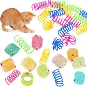 30 Pieces Cat Springs Cat Spiral Toys Cat Fetch Chew Toy Kitten Pet Plastic Coil