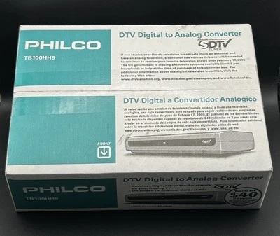 Philco TB100HH9 DTV Digital to Analog Converter NEW SEALED