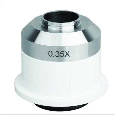 0.35x Adjustable Microscope C-mount Camera Adapters Relay Lens for Nikon