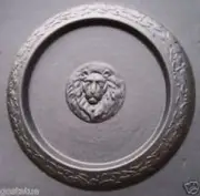Lion birdbath mold cement concrete mould 16" x 1.5" thick hold 1/2" water / seed