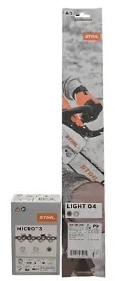 SET NEW OEM STIHL 14IN 3/8 CHAINS 3636 005 0050 AND BAR 3005 000 4809