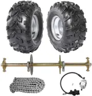 810mm Go Kart Rear Axle Kit + 8" Wheels + Brake Assembly For Golf Cart ATV Quad