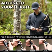 Lightweight Aircraft-Grade Aluminum Trekking Poles Extended Down Grip- Tip Kit