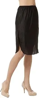 [Malco Modes] 24" Luxury Double Slit Half Slip Underskirt - Nylon w/Lace