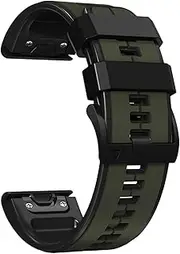 [VEVEL] For Fēnix/Epix/Quatix/MARQ Series/Descent Series/D2 Series/Enduro/Tactix, Silicone Soft Breathable Waterproof Replacement Strap for QuickFit 22mm Watch Band