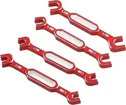 Suesacy Wrench Adjustment Push Rod Wrench Turnbuckle Nut End Joint Remover Tool for RC Car Parts Accessories 3/3.2/3.5/3.7/4/5/5.5/6mm-Red
