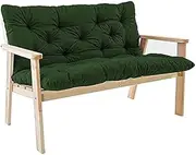 Outdoor Garden Swing Bench Cushion with Backrest Pad, Thick Seat Pad 2 Seater 3 Seater Hammock, Wooden Chair and Pallet Replacement Cushion for Patio Sofa with Weather Resistant Pad for Comfort