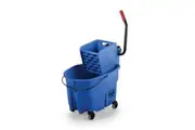 New Rubbermaid Wavebrake Mop Bucket and Wringer Side Press - Blue 33.1L